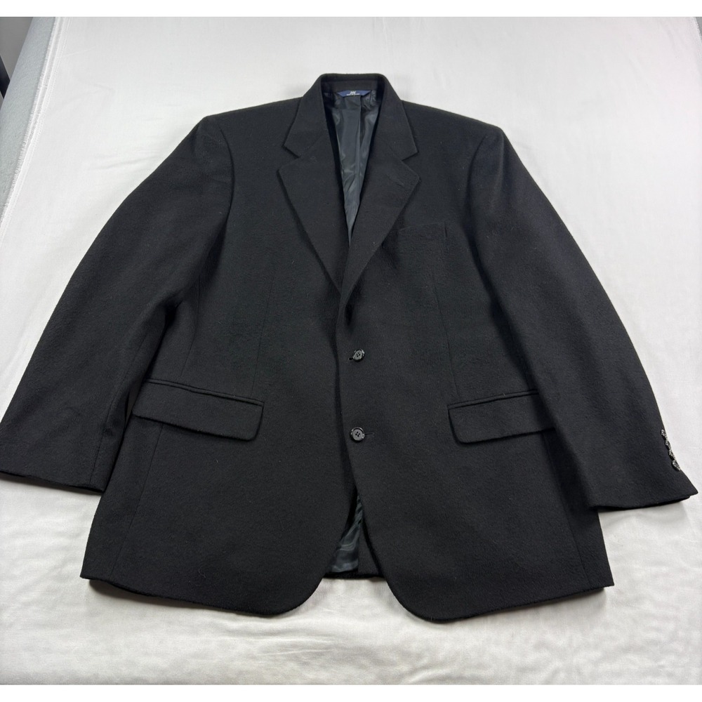 Brooks Brothers Camel Hair Blazer Mens 43R Black 346 Sport Coat Jacket